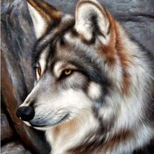 Схема вышивки «волк»