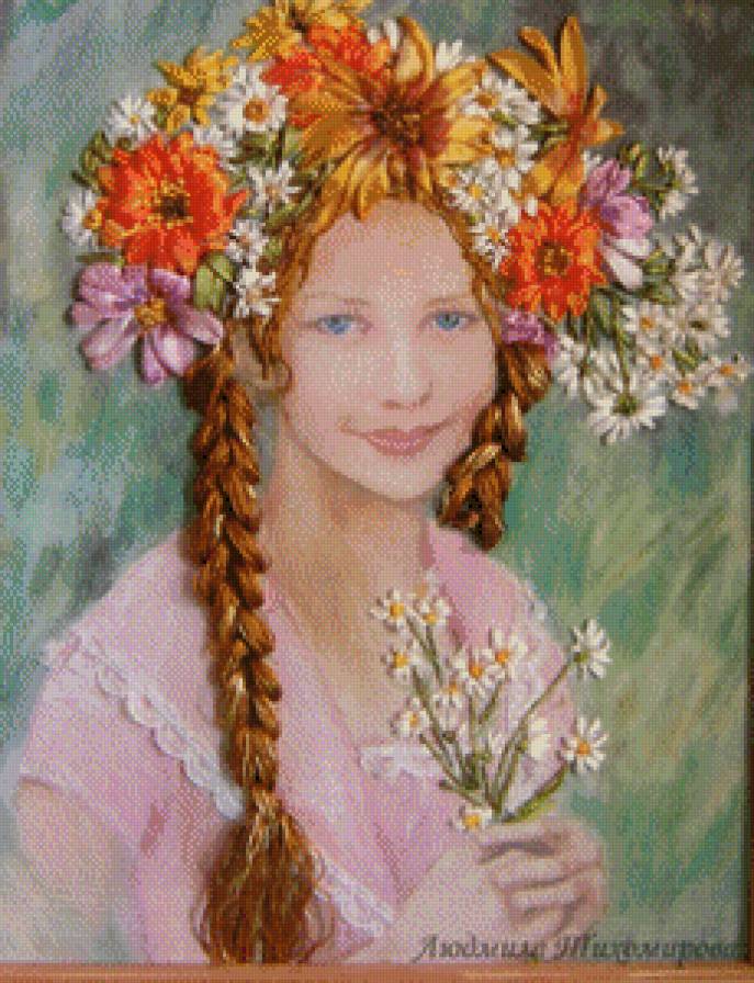 серия ,,женщины" - женщина.девушка.венок - предпросмотр