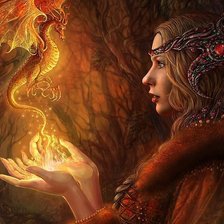 Схема вышивки «ручной дракон»