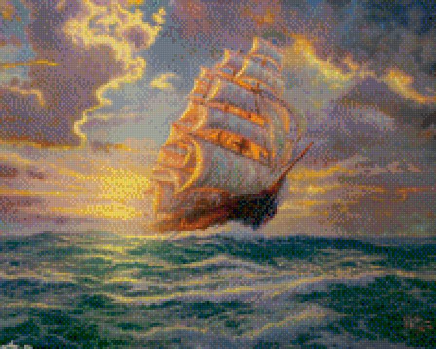 парус - море - предпросмотр