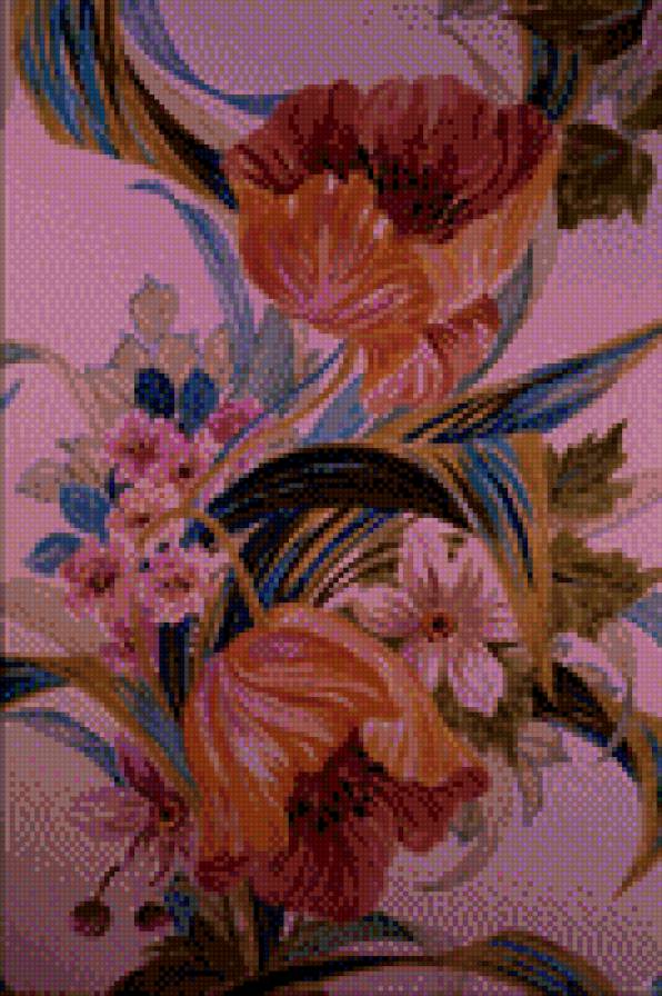 винтажный букет - цветы, натюрморт, букет, ретро - предпросмотр