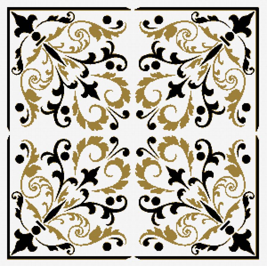 узор для подушки - узор, монохром, подушка - предпросмотр