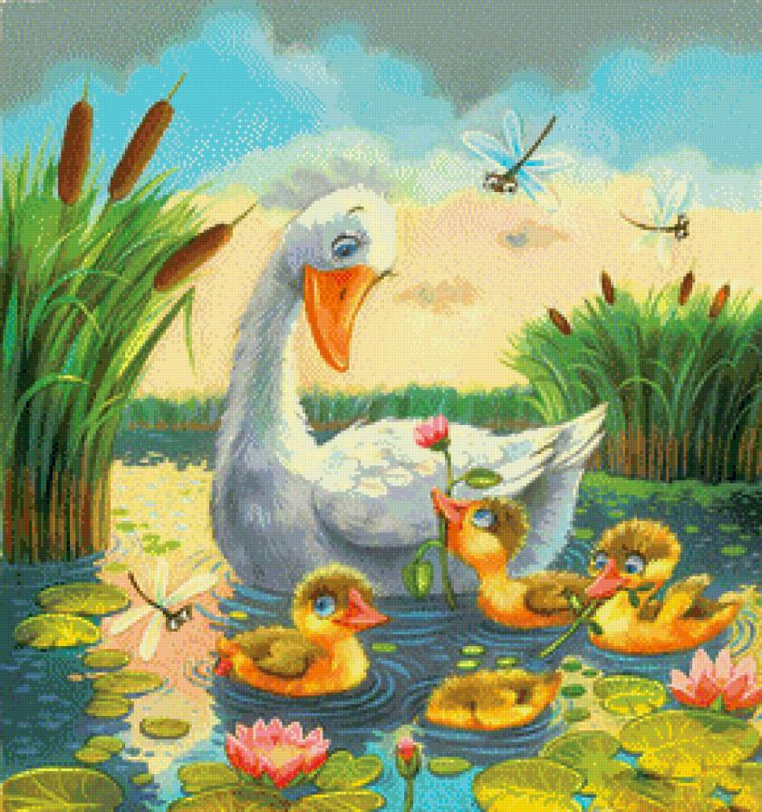 лебеди - лебеди, лебедь, пруд, птицы - предпросмотр