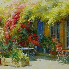 Схема вышивки «летняя улочка»