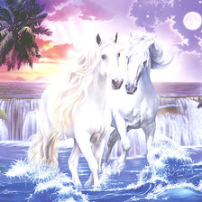 Схема вышивки «Нежная луна»