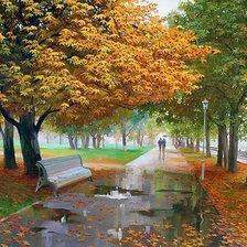 Схема вышивки «осенний парк»