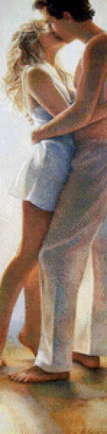 поцелуй - поцелуй, пара, живопись, любовь - предпросмотр