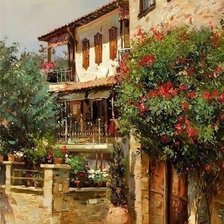 Схема вышивки «южный город»