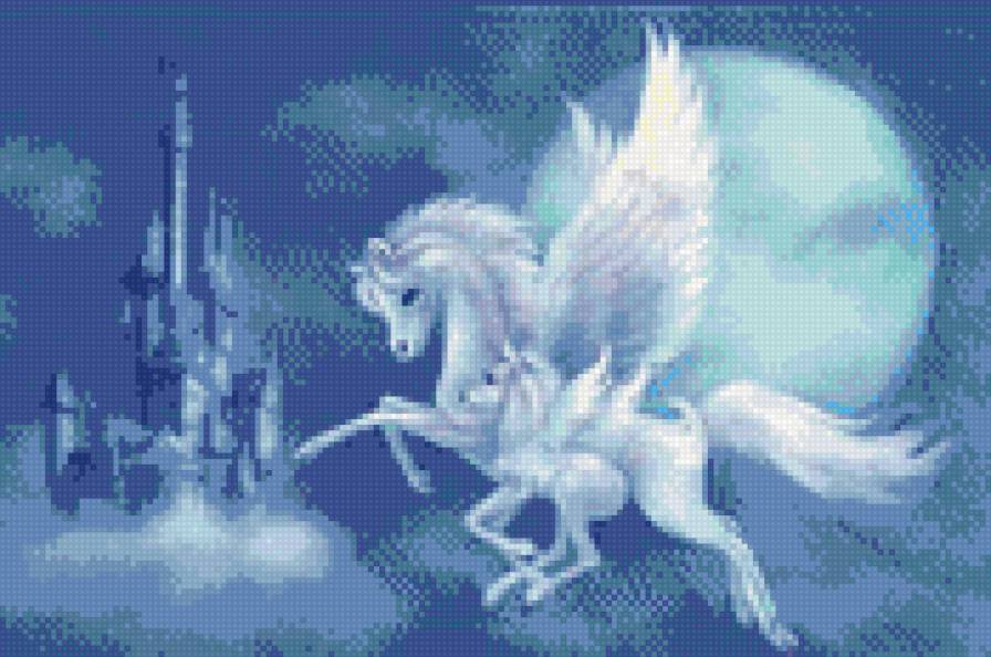 семья пегасов - семья, пегас, пара - предпросмотр