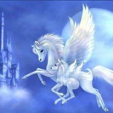 Схема вышивки «семья пегасов»