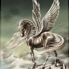 Схема вышивки «пегас на утесе»