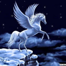 Схема вышивки «пегас на утесе 2»