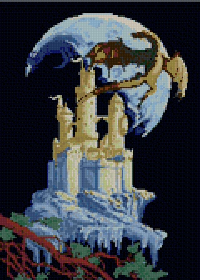 страж замка - дракон, замок - предпросмотр