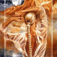 Схема вышивки «девушкка-краса»