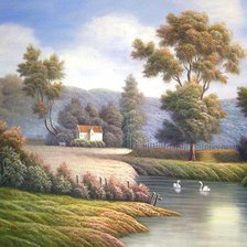 Схема вышивки «Пейзаж»