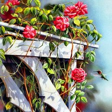 Схема вышивки «цветы и птицы»