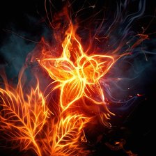 Схема вышивки «огненный цветок»