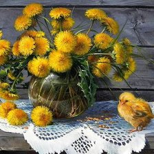 Схема вышивки «Одуванчики»