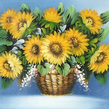 Схема вышивки «Подсолнухи»