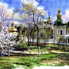 Схема вышивки «пейзаж»