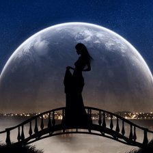 Схема вышивки «Ночной пейзаж»