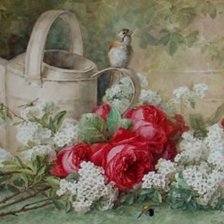 Схема вышивки «Садовые розы»