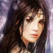 Схема вышивки «грустная красавица»