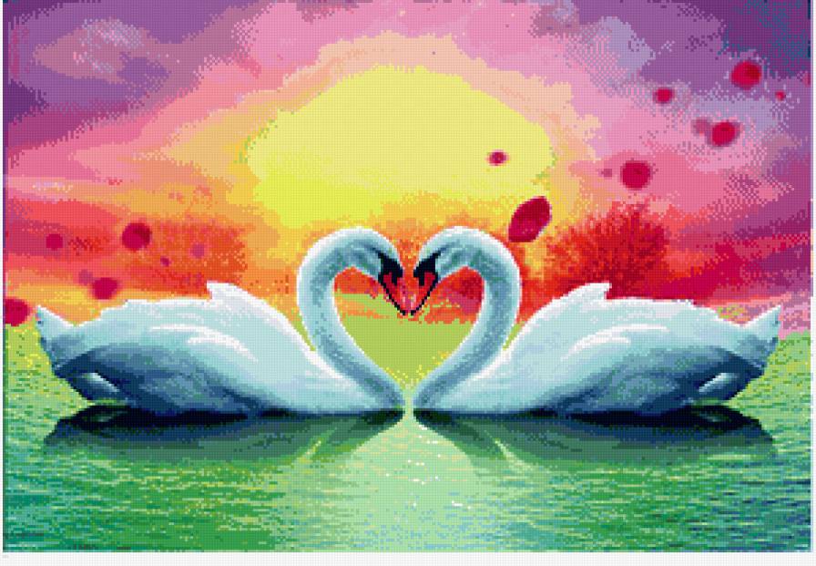 Лебеди - птицы, природа - предпросмотр