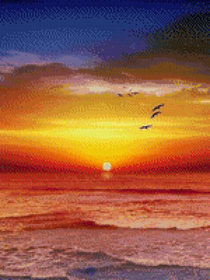 Море - закат, солнце, море, вода - предпросмотр