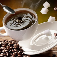 Схема вышивки «кофе»