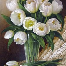 Схема вышивки «тюльпаны»