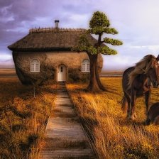 Схема вышивки «Домик»