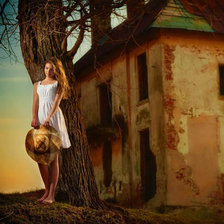 Схема вышивки «Девушка»