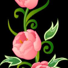 Схема вышивки «вьющая роза»