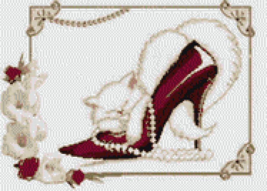 Кошечка в туфле - кошка, обувь, милая - предпросмотр