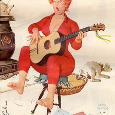 Схема вышивки «певица»