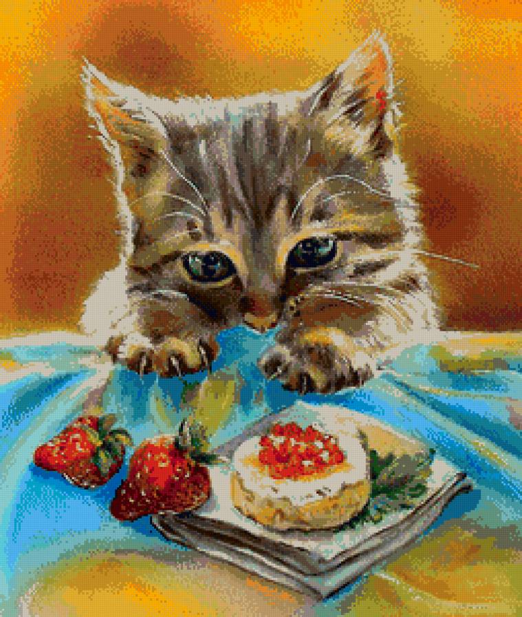 котенок - кошки, картина, животные - предпросмотр