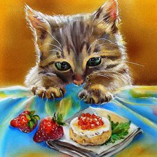 Схема вышивки «котенок»