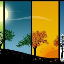 Схема вышивки «Времена года»