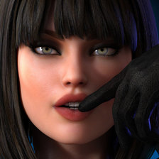 Схема вышивки «Брюнетка»