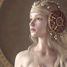 Схема вышивки «Блондинка»