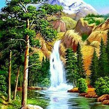 Схема вышивки «пейзаж»