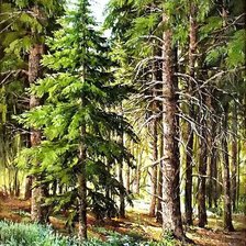 Схема вышивки «пейзаж»