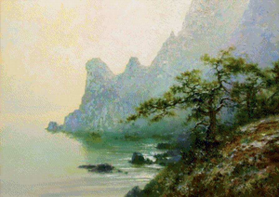 крымский пейзаж - море, крым, пейзаж, живопись, украина, горы - предпросмотр