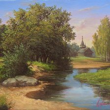 Схема вышивки «пейзаж»