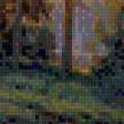 Предпросмотр схемы вышивки «закат в лесу» (№706820)