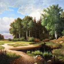 Схема вышивки «летний пейзаж»