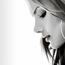 Схема вышивки «Задумчивая девушка»