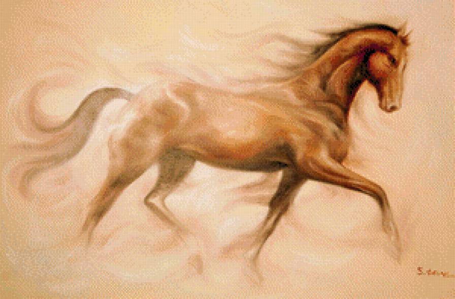 Жеребец - скакун, жеребец, конь - предпросмотр