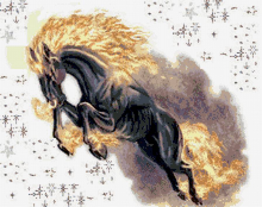 огненная лошадь - лошадь, фентази, сказка - предпросмотр